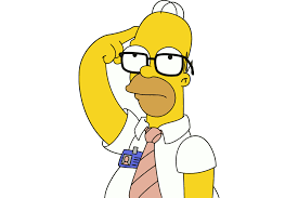 Image of Homer thinking.